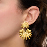 Boucles d'oreilles en acier doré 880j1677