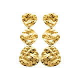 Boucles d'oreilles en acier doré 880j1676