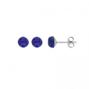 Boucles Argent + lapis lazuli 683-312