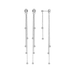 Boucles pendantes en argent + boules lisses 681-3384