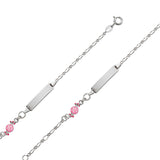 Bracelet d'identité enfant bonbon rose