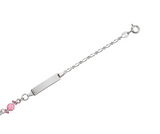 Bracelet d'identité enfant bonbon rose