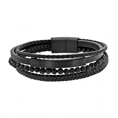 Bracelet cuir noir 842-1475