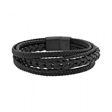 Bracelet cuir noir 842-1476