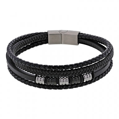 Bracelet cuir noir 842-1474