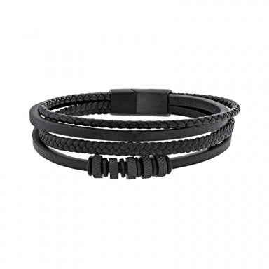 Bracelet cuir noir 842-1447