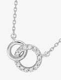 Collier double cercle en argent 654z2254