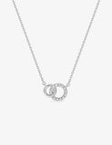 Collier double cercle en argent 654z2254