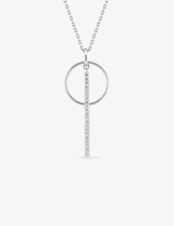 Collier en argent avec zirconiums 654Z2229