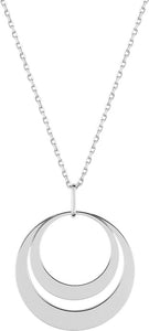 Chaine + pendentif double cercles personnalisable 654-842