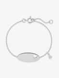 Bracelet d'identité enfant maille forçat + coeur ajouré 644-691