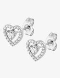 Boucles d'oreilles coeurs en argent 682-2440