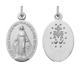 Pendentif vierge miraculeuse à graver en argent 662-712