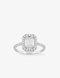 Bague en argent zirconium rectangulaire 611-4180