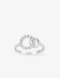 Bague en argent double cercle 611-4062