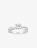 Bague en argent solitaire accompagné 611-4064