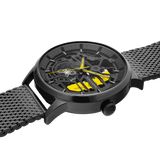 Montre Pierre Lannier Paddock Automatique Noire et jaune