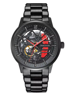 Montre Pierre Lannier Paddock Automatique Noire et rouge