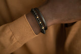 Bracelet cuir et acier Mathys