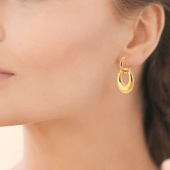 Boucles en acier doré 880j1045