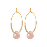 Boucles d'oreilles créoles en acier doré 880J1555