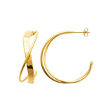 Boucles créoles en acier doré 880J1437