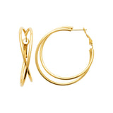 Boucles créoles en acier doré 880J1449