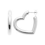 Boucles d'oreilles coeur en acier 880-1775