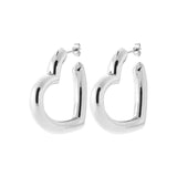 Boucles d'oreilles coeur en acier 880-1775