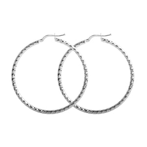 Créoles en or blanc 18ct 381-61