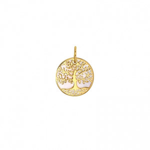 Pendentif arbre de vie en or jaune 9ct et nacre