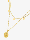 Collier double en acier jaune 850J417
