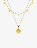Collier double en acier jaune 850J417