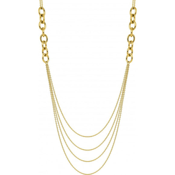 Collier en acier plaqué or 50cm