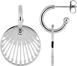 Boucles demi-créoles en acier 880-1580