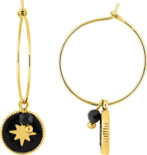 Boucles d'oreilles en acier doré 880J618
