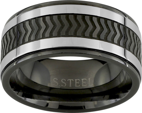 Bague en acier Gabin