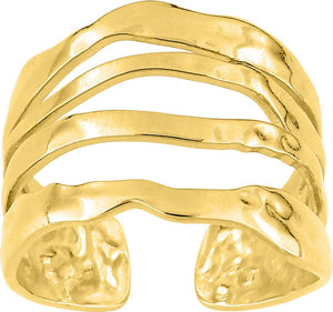 Bague en acier doré 810j451