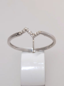 Bague or blanc 9ct et diamant