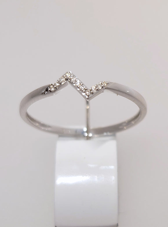 Bague or blanc 9ct et diamant 305-190