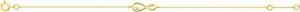 Bracelet infini en or jaune 9ct et zirconium 440-46