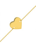 Bracelet cœur à graver en or 9ct 440-49