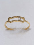 Bague or jaune 9ct et diamant 415-15