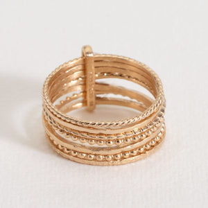 Bague en plaqué or 710-418 et 710-419