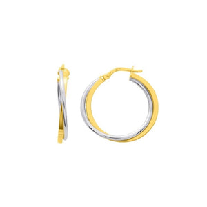 Créoles en or bicolore 9ct 480-23