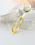 Bague or jaune 9ct et zirconiums 411-77