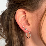Boucles Argent boule 5mm 686-558