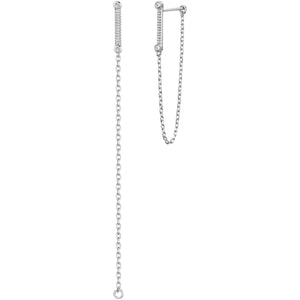 Boucles d'oreilles en argent et zirconiums 681-3321