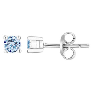 Boucles Argent + spinelle bleu 682-2382