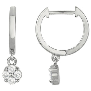 Boucles créoles argent + oxydes blanc 680-1291